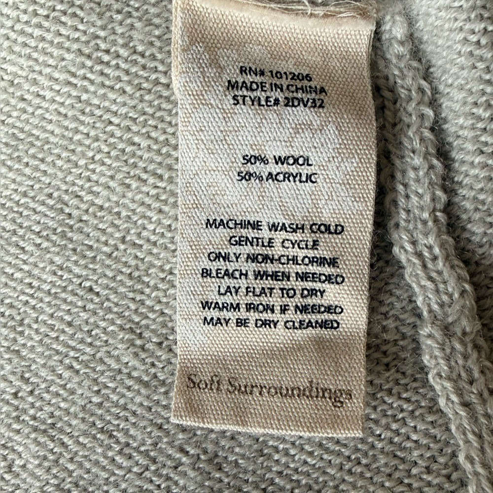 Soft Surroundings Hooded Open Front Cardigan Sweater | XL - Picture 7 of 9